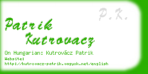 patrik kutrovacz business card